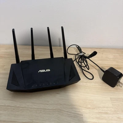 ASUS RT-AX3000 Dual Band Wi-Fi 6 AX3000 Gigabit Router 4-Port Wireless Adapter - Image 1 of 4