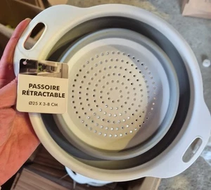 Lot De 4 Passoires Rétractable Diamètre 25 Cm. Hauteur De 3 À 8 Cm refbouti - Imagen 1 de 1