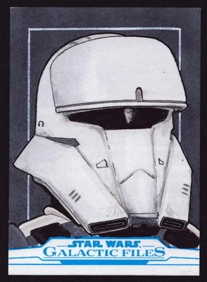 Tank Trooper 2018 Star Wars Galactic Files 1/1 Sketch Card Signed Alex Mines - Image 1 of 2