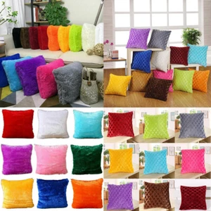 Fluffy Fur Plush Pillow Case Shaggy Home Sofa Decor Soft Cushion Cover Throw AU - Picture 1 of 40