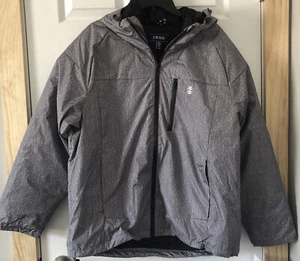 IZOD Men's Rip Stop Hooded 3 in 1 Systems Jacket - Charcoal/Heather - Size L  - Picture 1 of 8