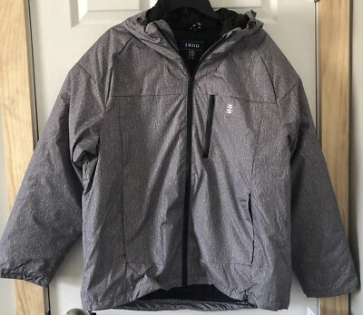 IZOD Men's Rip Stop Hooded 3 in 1 Systems Jacket - Charcoal/Heather - Size L  - Image 1 of 4