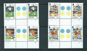 Gibraltar 1996 football gutter pairs all sheet markings MNH sets - Picture 1 of 1