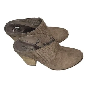 Carlos Santana Hardyn Mules Tacón Bloque Sin Cordones Taupe Gamuza Estilo Comodidad talla 10 - Imagen 1 de 7