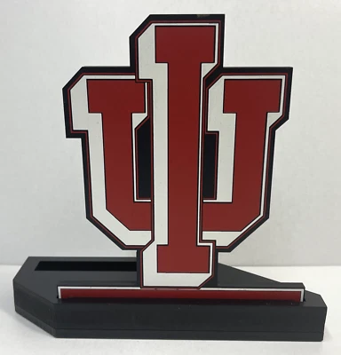 INDIANA HOOSIERS LICENSED SHELIA'S NCAA FOOTBALL WOOD PLAQUE/SIGN - Image 1 of 4