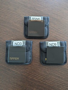 3x3" Tiffen Filters: ND3, ND9, 85N6- perfect condition, no scratches