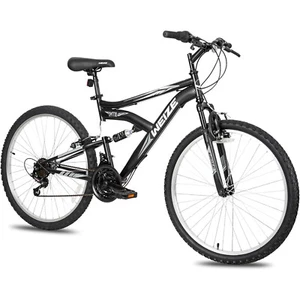 Weize Mountain Bike 26" Cycling MTB Bicycle 18 Speed Full Suspension Black Bikes - Picture 1 of 7