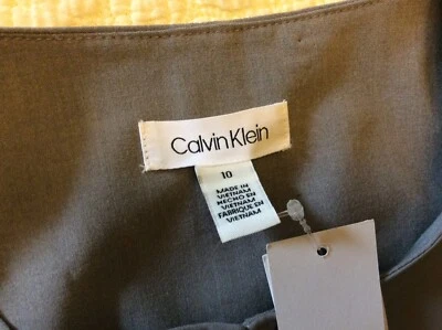 Abrigo ligero de gamuza sintética y cuero talla 10 Calvin Klein nuevo con etiquetas $159 Foto 1 de 4