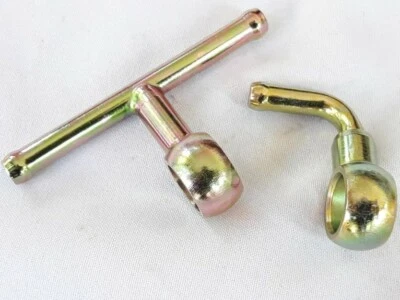 Weber 45 / 48 DCOE Carburettor Fuel Connection Banjo  Union T Piece + elbow 8mm - Image 1 of 3