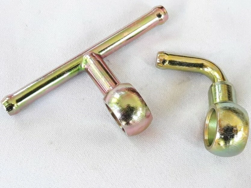 Weber 40 DCOE Carburettor Fuel Connection Banjo Pipe Union T Piece + elbow 8mm - Image 1 of 3