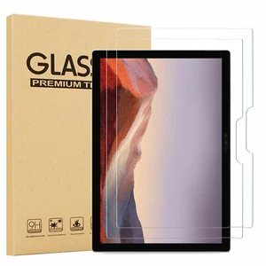 (2 Pack)Microsoft Surface Pro 7 12.3" 2019 Clear Tempered Glass Screen Protector - Picture 1 of 5