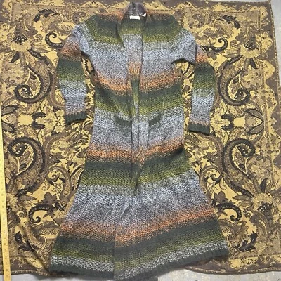 Anthropologie Womens Size M Mohair Wool Ombré Stripe Cardigan Sleeping On Snow - Image 1 of 4