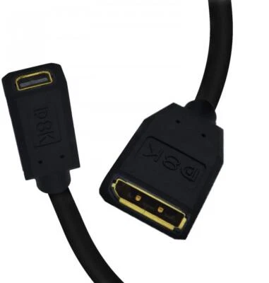 DisplayPort 1.4 Female to Mini DisplayPort Female 8K Extension Cable 0.3m - Image 1 of 4