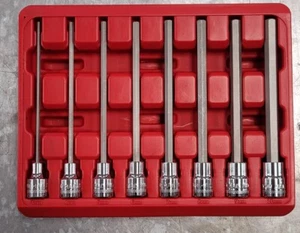 MAC TOOLS SXMAL8PTA 8-PC. 3/8" Drive Metric Long Hex Driver Set (QTP029074) - Picture 1 of 6