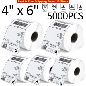 5000PCS 4" x 6" Direct Thermal Shipping Address Label Paper Sticker for Printer - Picture 1 of 8