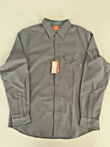 Merrell Mens Dark Gray Flannel Long Sleeve Shirt Size XL NWT - Picture 1 of 3