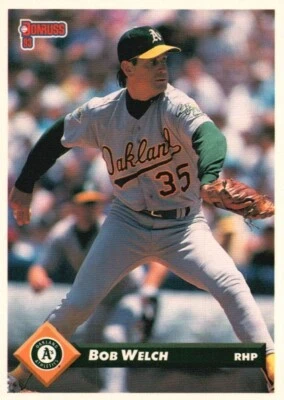 DONRUSS 93 1992 BASEBALL CARD SERIES 2 579 BOB WELCH OAKLAND A's - Image 1 of 2
