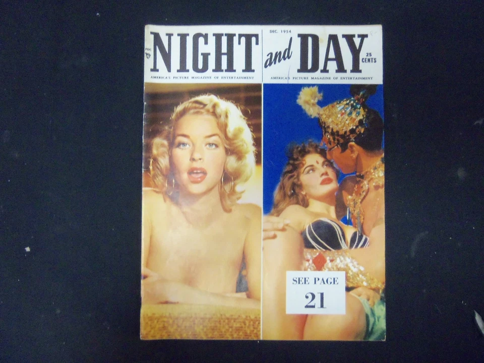 1954 DEC NIGHT AND DAY MAGAZINE-NICE COVER PHOTOS & INSIDE PHOTOS & ADS -ST 4436 - Image 1 of 1
