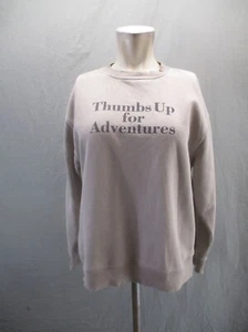 ZARA Size 13-14 Girls Beige Cotton Blend Crew Neck Comfy Outdoor Sweatshirt 074 - Picture 1 of 9