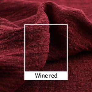 Spring Summer Thin Linen Cotton Fabric Eco Breathable DIY Making Clothes Dress - Picture 1 of 22