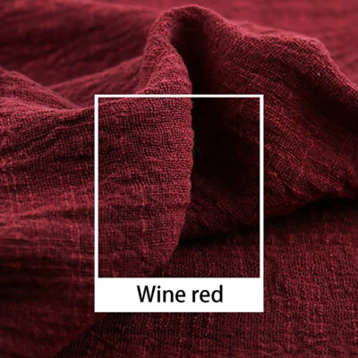 Spring Summer Thin Linen Cotton Fabric Eco Breathable DIY Making Clothes Dress - Image 1 of 4