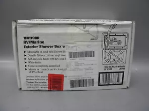THETFORD RV/MARINE CAJA DE DUCHA EXTERIOR CON CABEZAL DE DUCHA 36765 BLANCO NUEVO - Imagen 1 de 3
