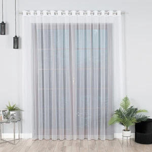 Gardine Store mit Ösen Voile Weiß Transparent Hochwertig ** Nach Ihren Wunschmaß - Bild 1 von 6