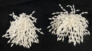 White Celluloid Fringe Cluster Shoe Clips 
