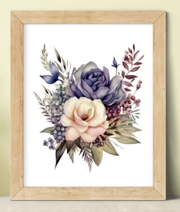 Blumen Kunstdruck, schöne Blumen Wandbild Deko, Botanischer Natur Druck #30 - Bild 1 von 2