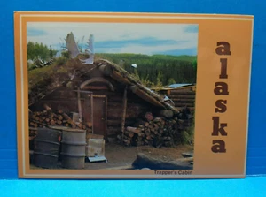 Alaska Alaskan Trappers Cabin PC Postcard - Picture 1 of 2