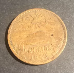 Mexico 20 Centavos 1943 Bronze - Picture 1 of 2