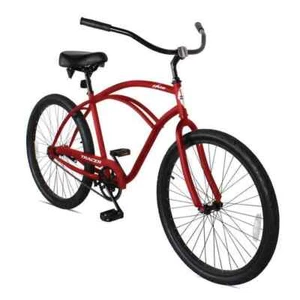 26" Beach Cruiser Bikes Single Speed For Men Retro Bicycle Hi-Ten Steel Frame  - Picture 1 of 27