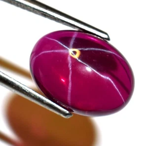 StarRuby Cabochon 10 x 14 mm Ring Use Red Ruby Lab Created 7.9 Ct Loose Gemstone - Picture 1 of 5