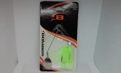 Bomber Bushwacker Spinner Bait Chartreuse 3/8oz. Señuelo de pesca Spinnerbait Foto 1 de 4