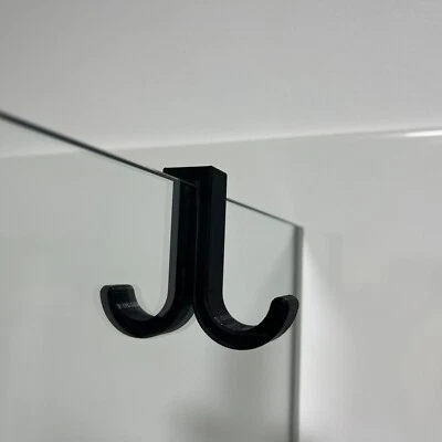 Set 4 x Doppel-Handtuchhalter für Glasduschkabine - Glasdusche Glasduschwand - Bild 1 von 2