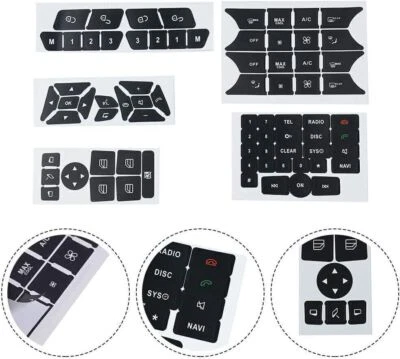 Button Repair Kit Window Switch Sticker For Mercedes Benz A B E350 ML350 2010-14 - Image 1 of 4