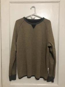 Maglione mezzo pull over TOMMY BAHAMA blu/marrone reversibile misto cotone (grande - Foto 1 di 7