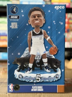 Anthony Edwards Minnesota Timberwolves 2025 City Jersey Bobblehead NBA FOCO NEW - Image 1 of 4