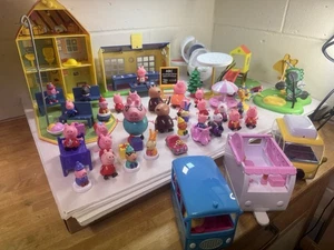 Huge Bundle Peppa Pig Playset Toys Vehicles Figures Furniture School Playground - Picture 1 of 13