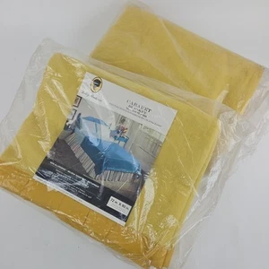 Yellow Polyester Blankets Nylon Binding Lot 2 Dolly Madisin Cabaret 72 x 90" - Picture 1 of 8
