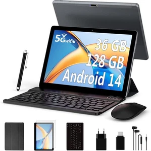 FLYCOAY Android 14 Tablet 10 Pollici Otto-core 2.0GHz, 5G WIFI 6, 36GB RAM+128GB - Imagen 1 de 7