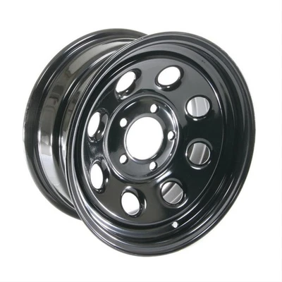 Cragar Soft 8 Black Steel Wheels 15"x7" 5x4.75" BC Set of 4 3975734P(4) - Image 1 of 3
