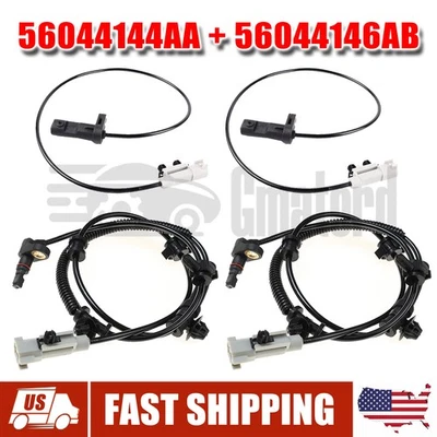 New 4X Front & Rear ABS Speed Sensors For 06-10 Jeep Commander Grand Cherokee Foto 1 de 4