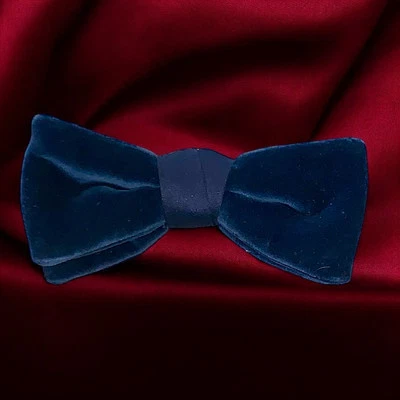 Men's Clip On Velvet Bow Ties Pre-Tied Oversized Bowtie Formal Tuxedo Butterfly - Image 1 of 4