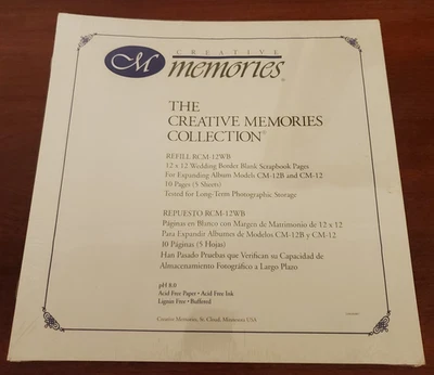 Creative Memories 12X12 WEDDING BORDER Blank Scrapbook RCM-12WB ~10 Pages - Image 1 of 4