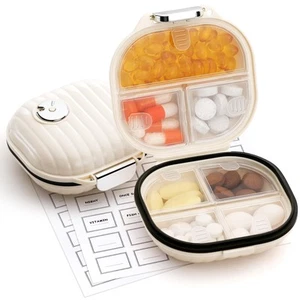 Pill Case Portable Small Weekly Travel Pill Organizer, Cute Moisture Proof Pi... - Picture 1 of 7