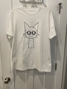 Sprunki  Wenda  T-Shirt White 21.5 Inches P2P Apx Size Large No Tag EUC 188 - Picture 1 of 8