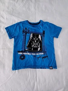 DISNEY Star Wars Darth Vader Boy's 7/8 Blue Shirt More Powerful Than You Think - Picture 1 of 11