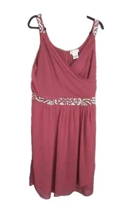 NWT Jessica London Womens Size 16 Mauve Pink Cocktail Silver beaded Dress Dressy - Picture 1 of 18
