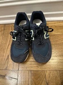 New Balance 574 Natural Indigo Blue White Lime Running Shoes GC574PU1 Size 4 - Picture 1 of 6